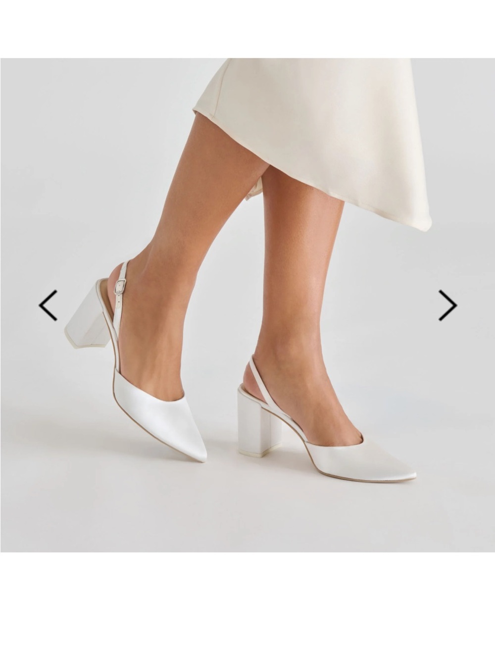 Carel High Heels True White Satin